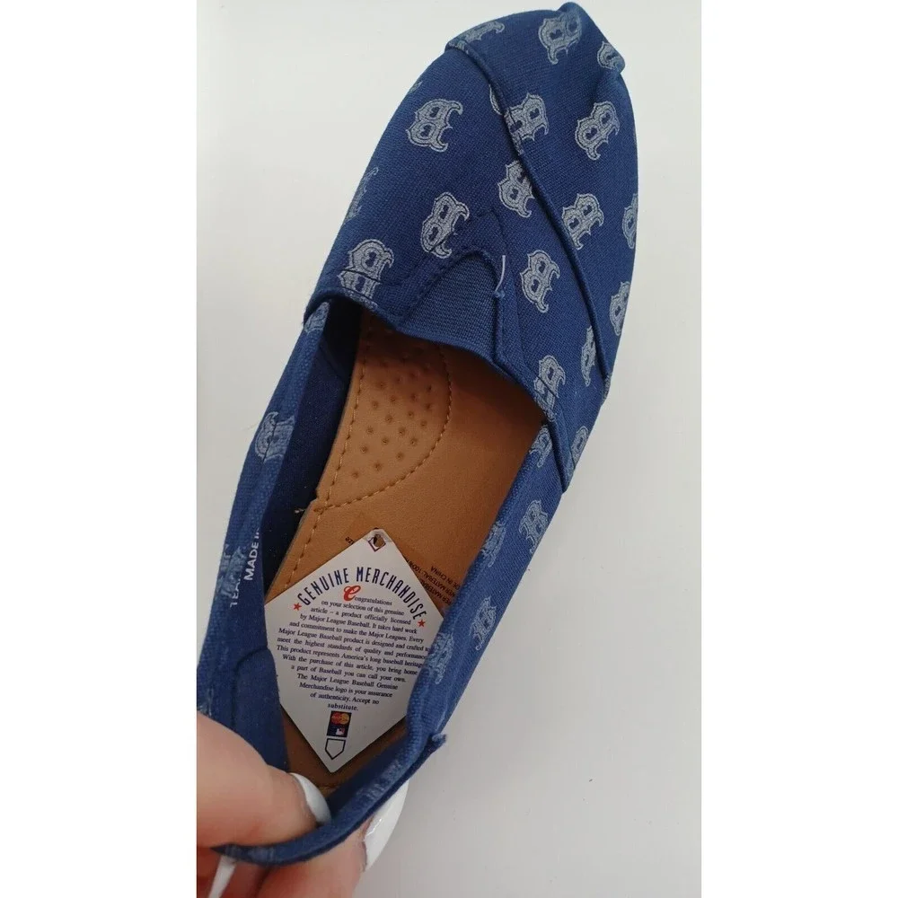 Team Beans MLB Boston Womens Flats Small Blue Red Sox Baseball